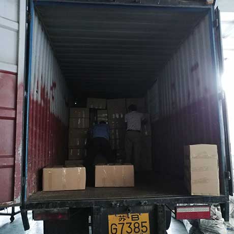 fine bubble disc diffusers are delivered by the transportation trucks